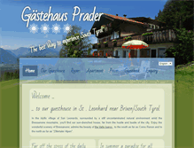 Tablet Screenshot of gaestehaus-prader.eu